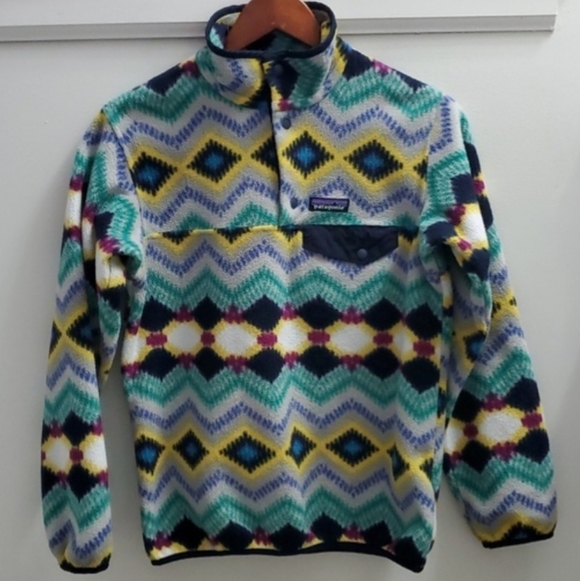 Patagonia Timber Twist Aztec Fleece XS T snap - Picture 2 of 9